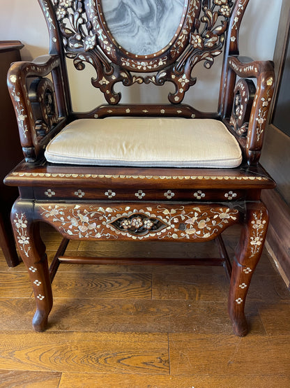 ASIAN ROSEWOOD ARMCHAIR