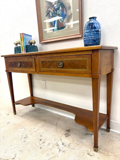French Mahogany Console/Hall Table With Drawers - France