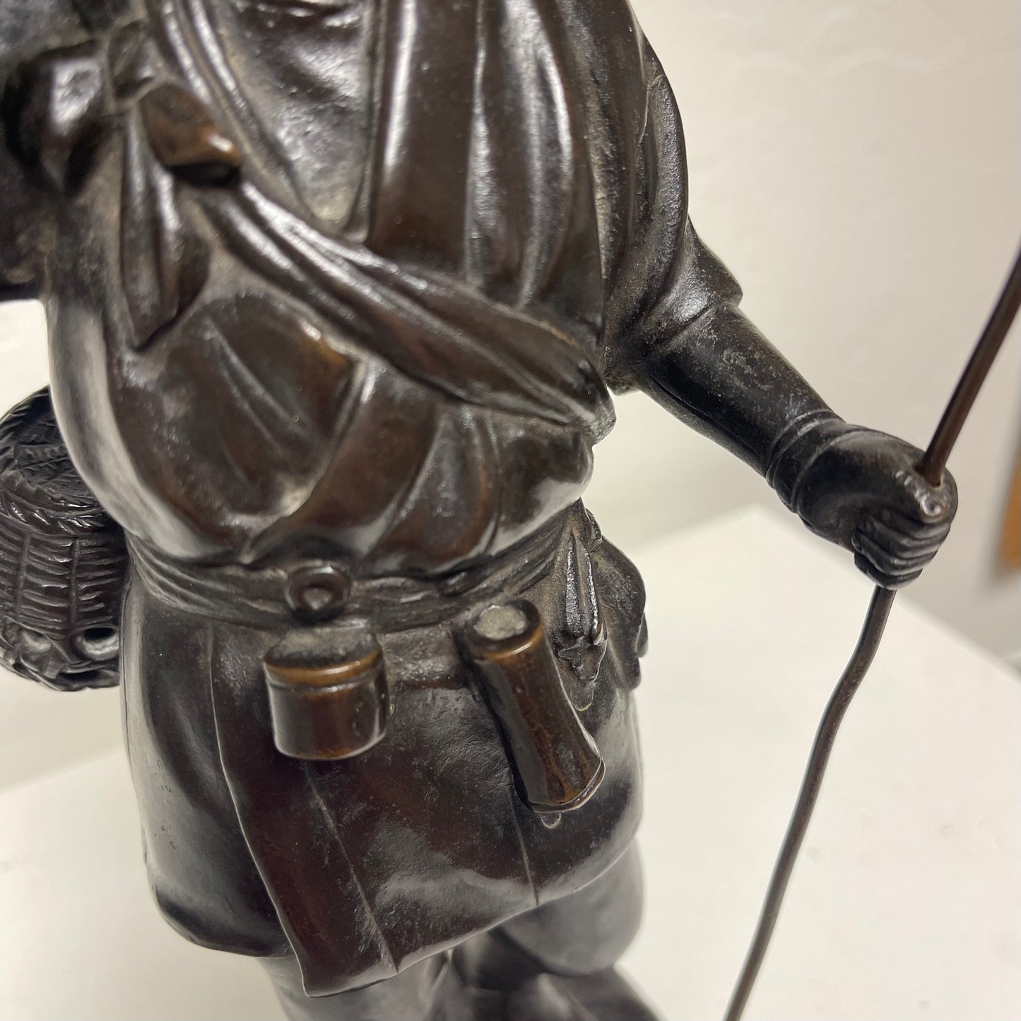 ANTIQUE JAPANESE BRONZE CRICKET CATCHER
