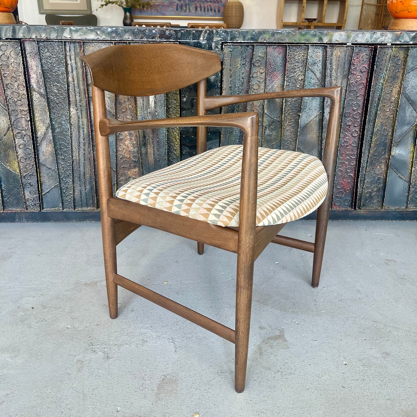 MID CENTURY DANISH MODERN ARM CHAIR BY IB KOFOD LARSEN FOR SELIG