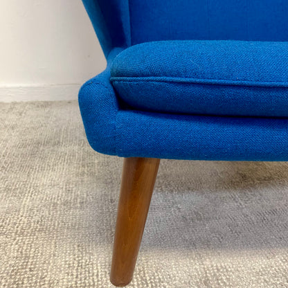 MID CENTURY MODERN PAPA BEAR CHAIR AND OTTOMAN BY HANS J. WEGNER