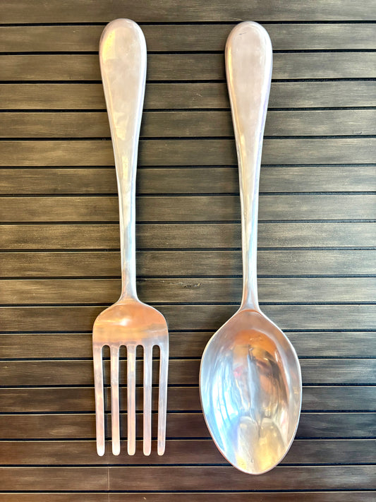 Mid Century Big Fork & Spoon by Curtis Jere - Pop Art