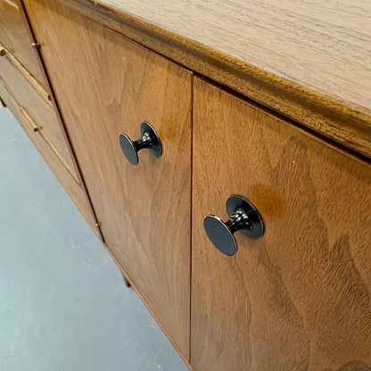 Mid Century Walnut 9 Drawer Dresser by American of Martinsville