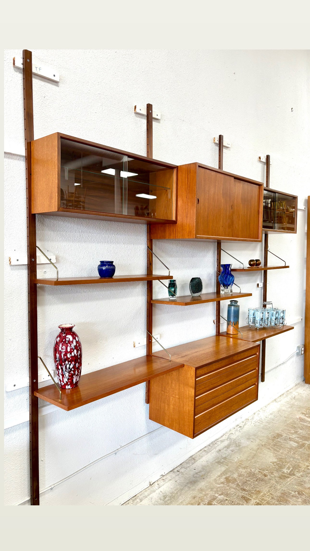 Mid Century 3 Bay Wall Unit by Cado for Royal Systems