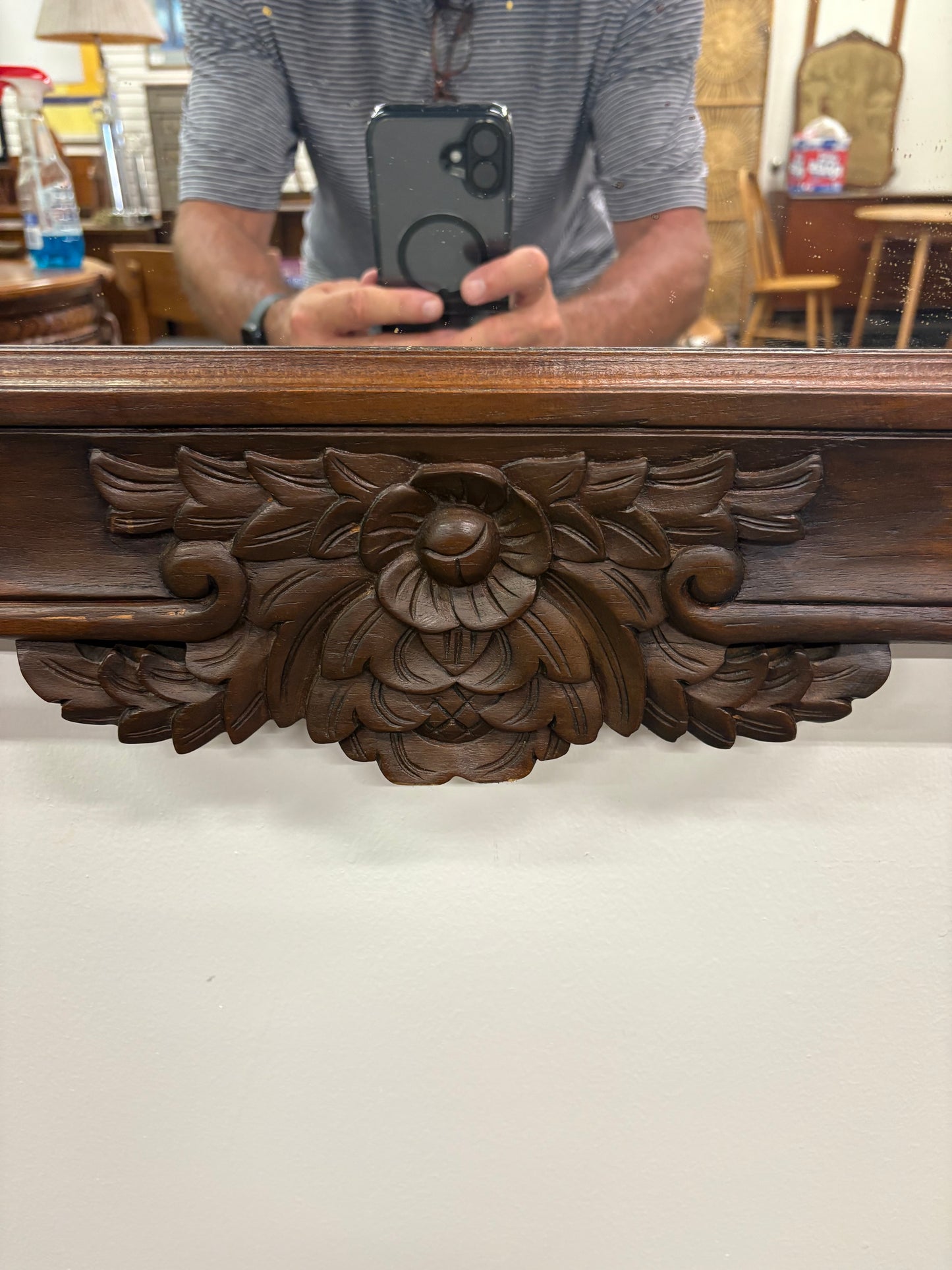 Antique French Louis XVI Style Carved Mirror