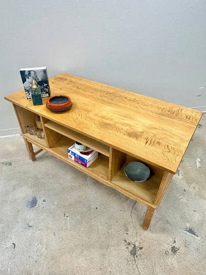 Vintage Mid Century Danish Oak Bookcase Front Desk - Denmark
