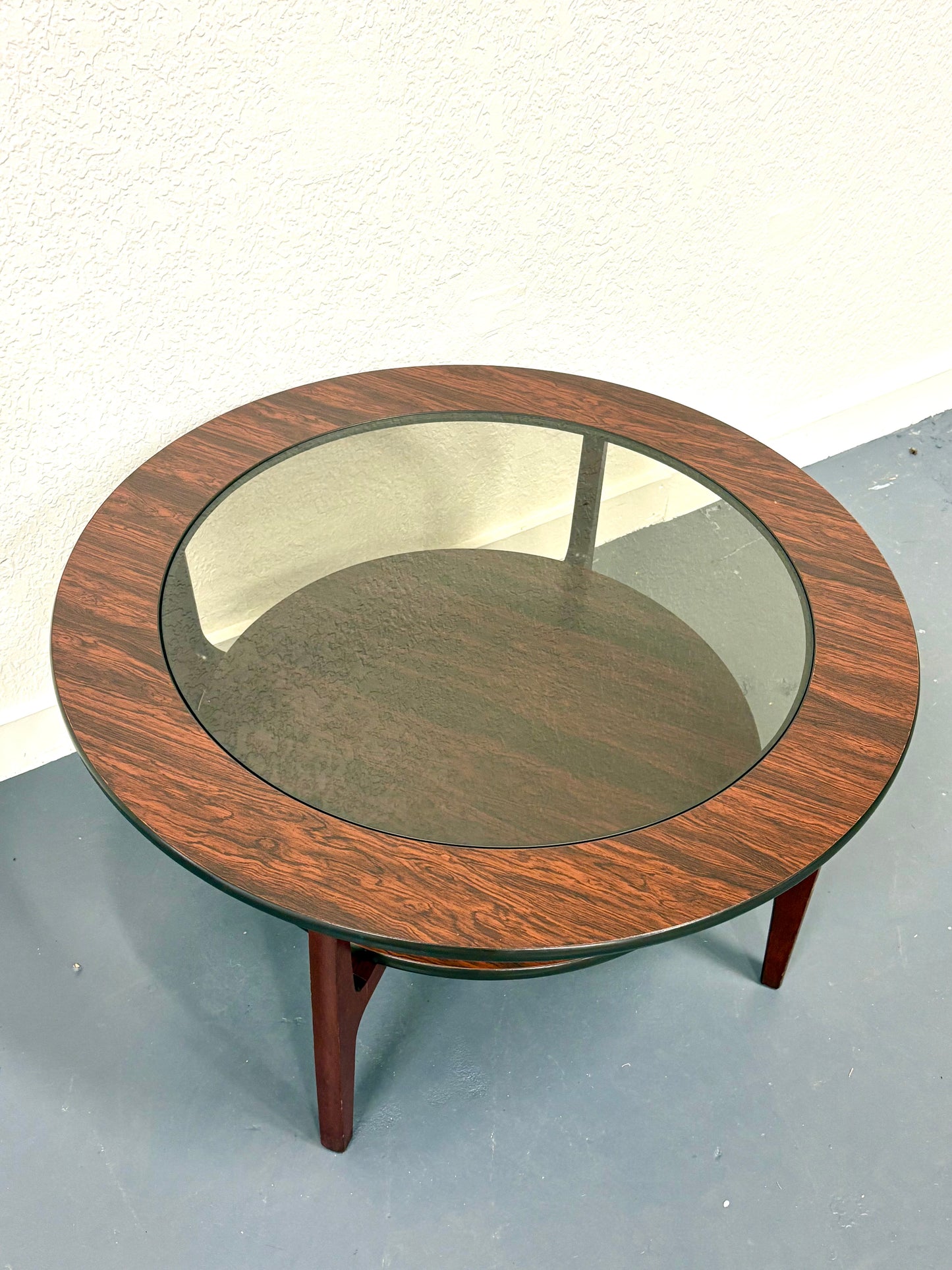 Mid Century Round Rosewood Coffee Table - England