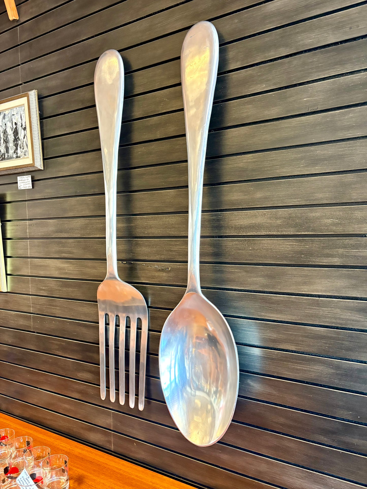 Mid Century Big Fork & Spoon by Curtis Jere - Pop Art