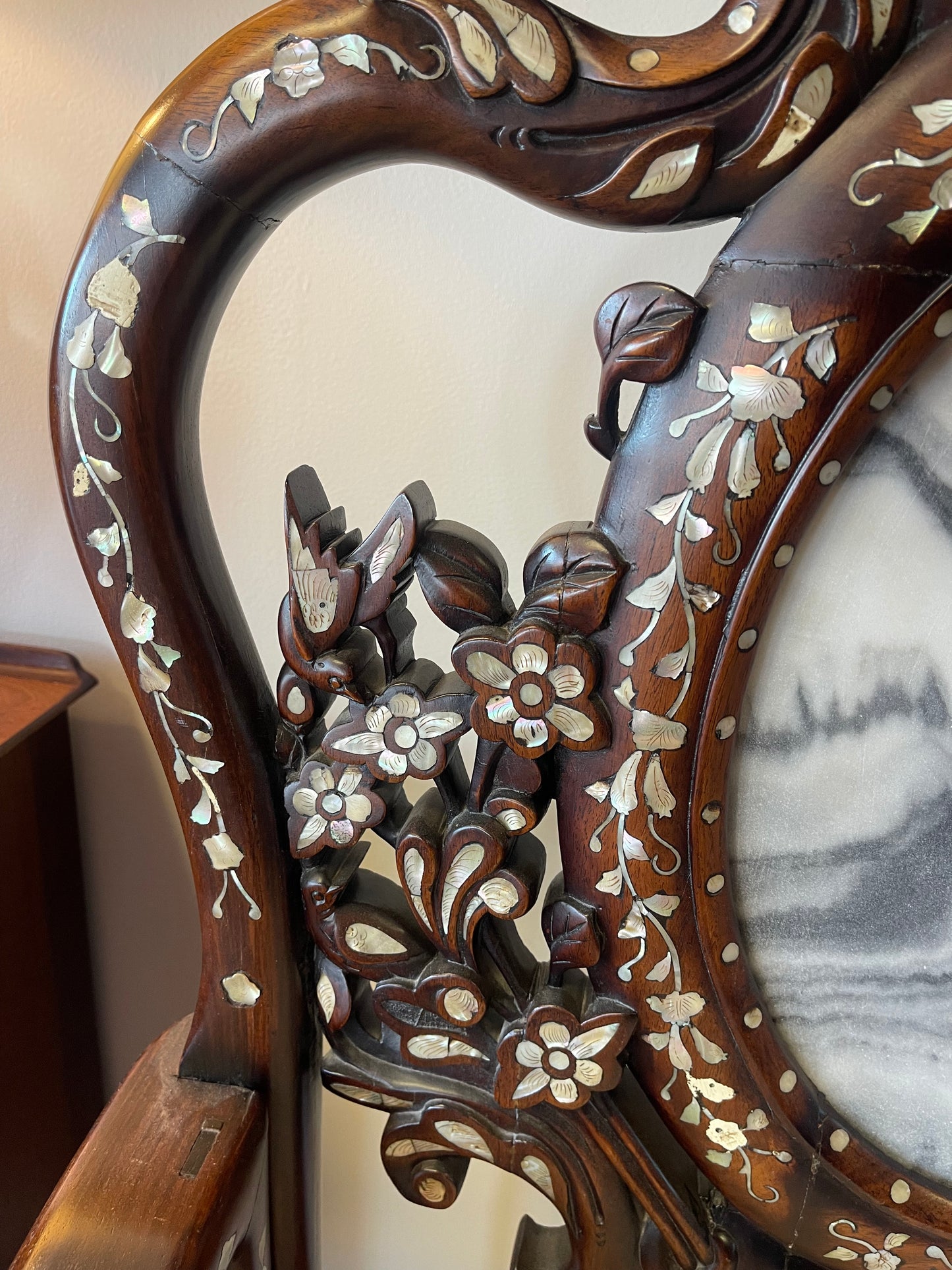 ASIAN ROSEWOOD ARMCHAIR