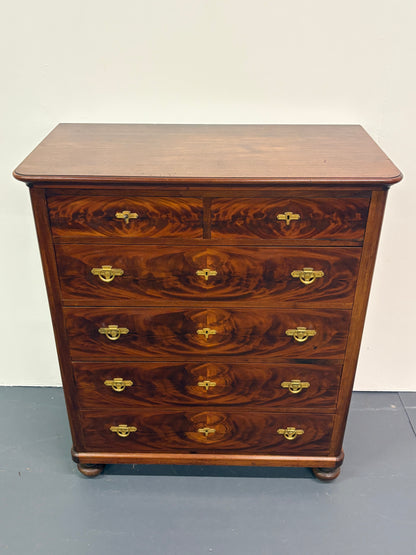 ART DECO DANISH MAHOGANY CHEST OF DRAWERS