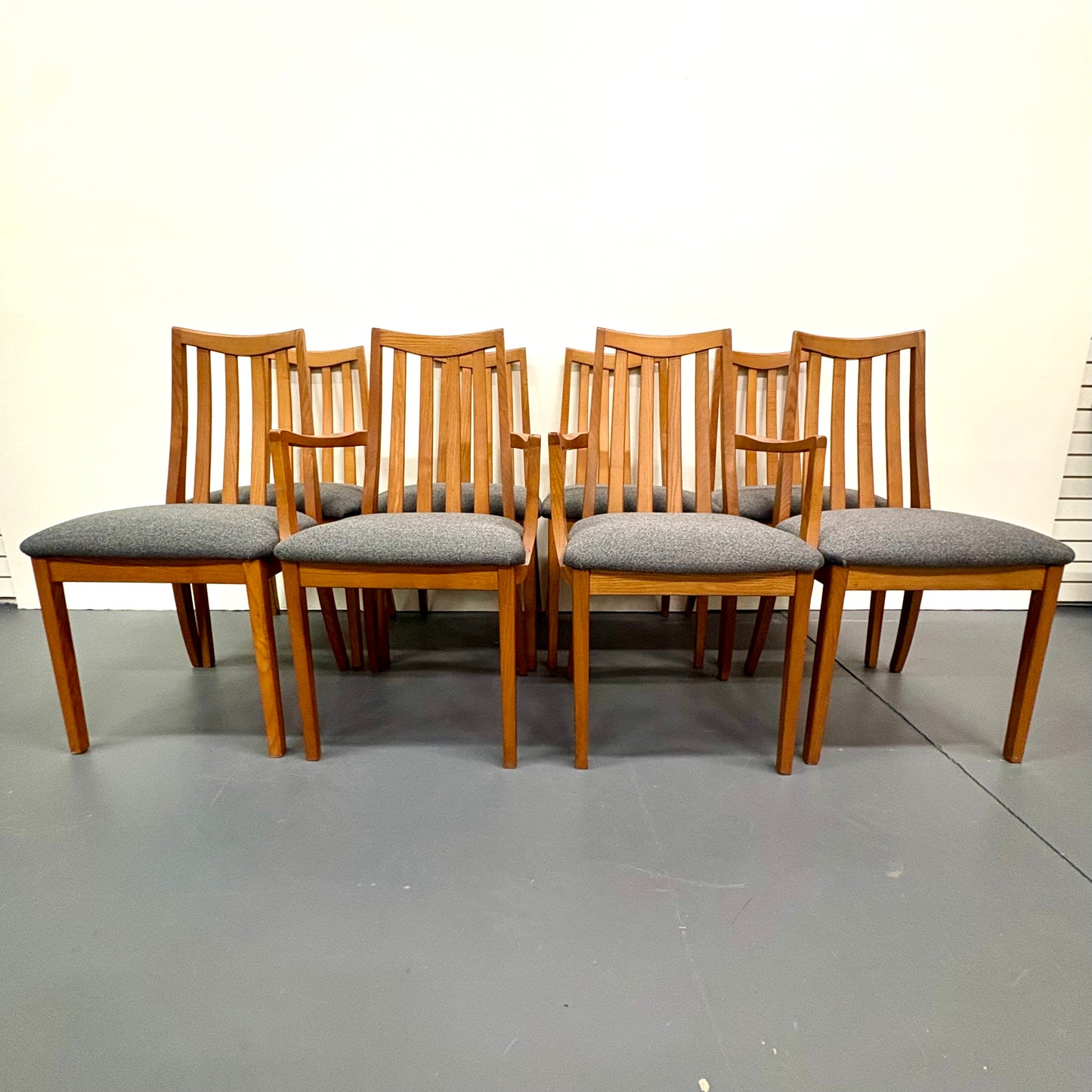 Mid Century Teak Set Of Eight Dining Chairs by G Plan - England