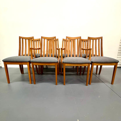 Mid Century Teak Set Of Eight Dining Chairs by G Plan - England