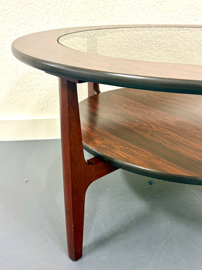 Mid Century Round Rosewood Coffee Table - England