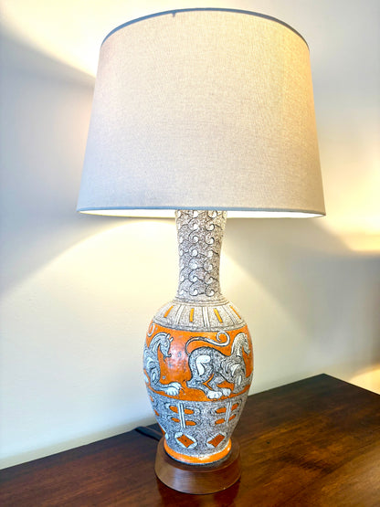 Mid Century Ceramic Table Lamp by Fratelli Fanciullacci for Bitossi