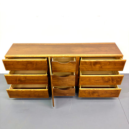 Mid Century Nine Drawer Low Dresser By Lane Furniture - American