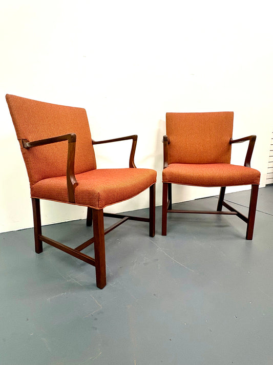Mid Century Pair Of Armchairs Attributed to Hans Wegner - Denmark