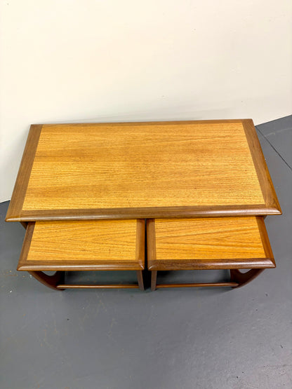 Mid Century Teak Three Table Nesting Set - England