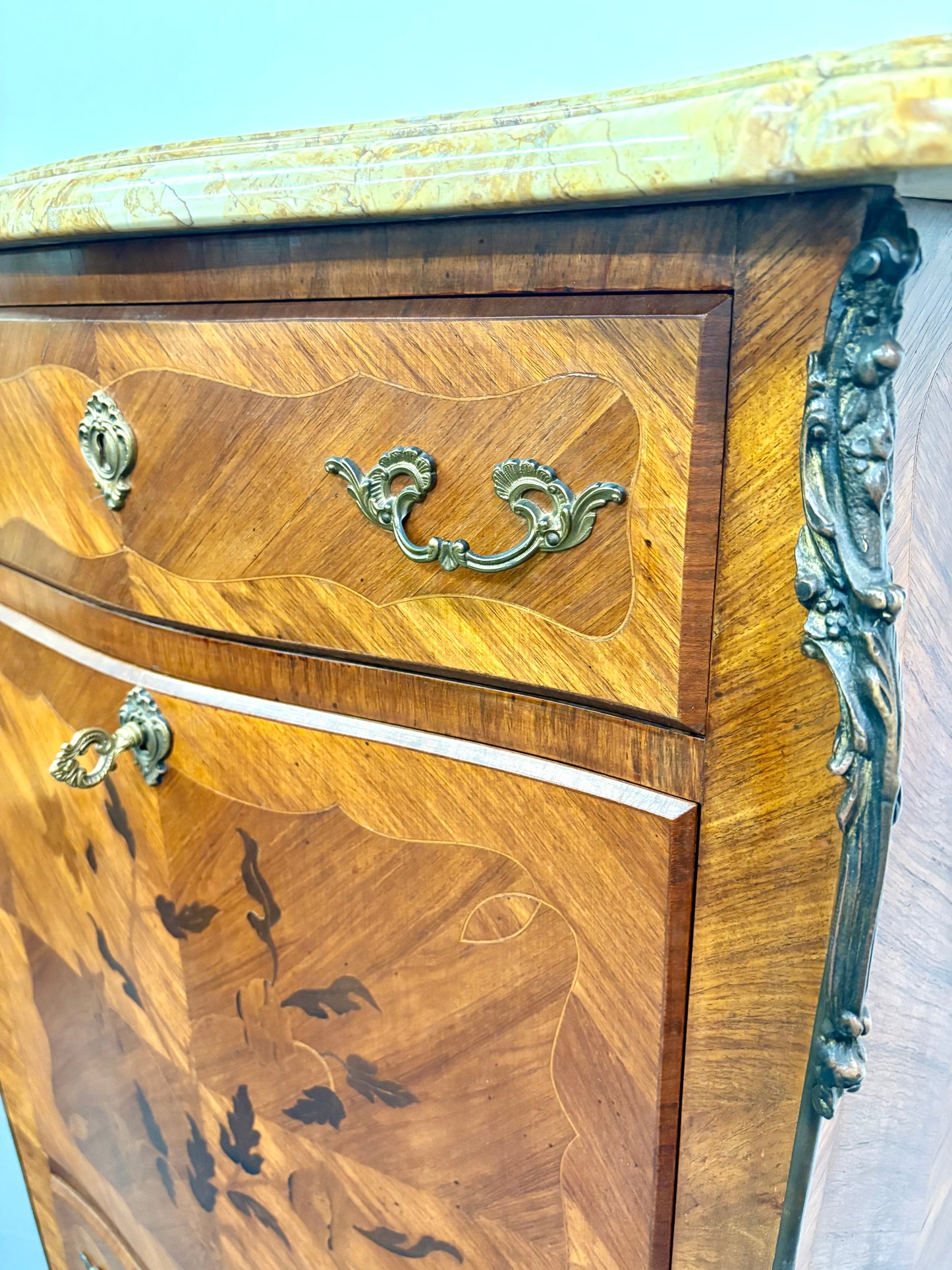 French Louis XVI Style Marble Top Secretary/Abattant - France
