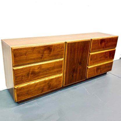 Mid Century Nine Drawer Low Dresser By Lane Furniture - American