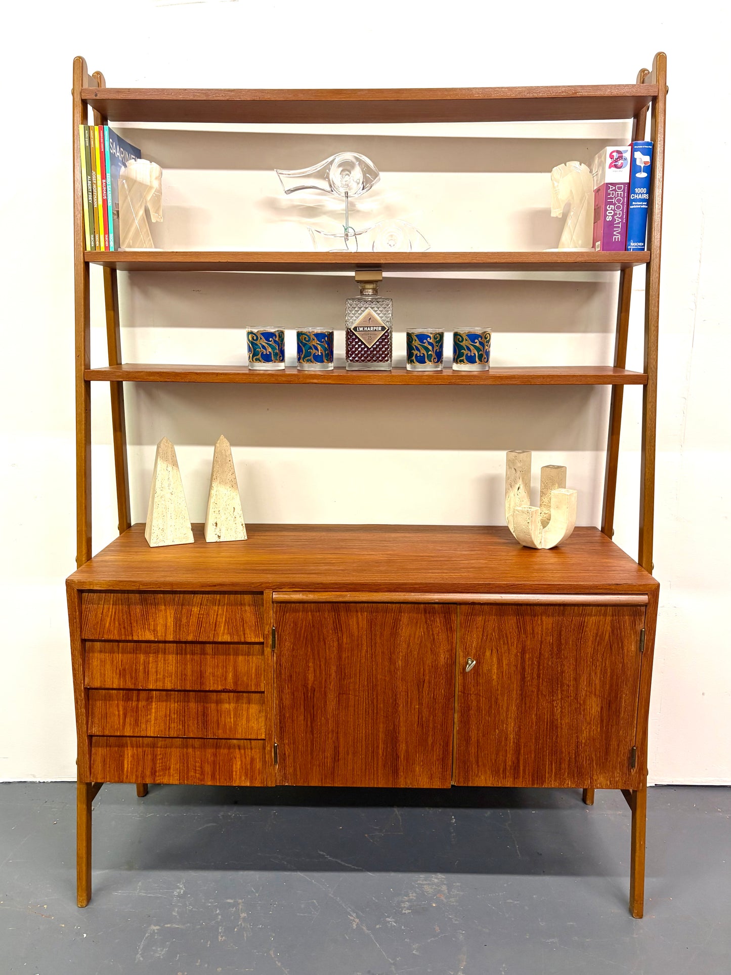 Mid Century Teak Secretary/Bookshelf - Sweden