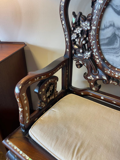 ASIAN ROSEWOOD ARMCHAIR