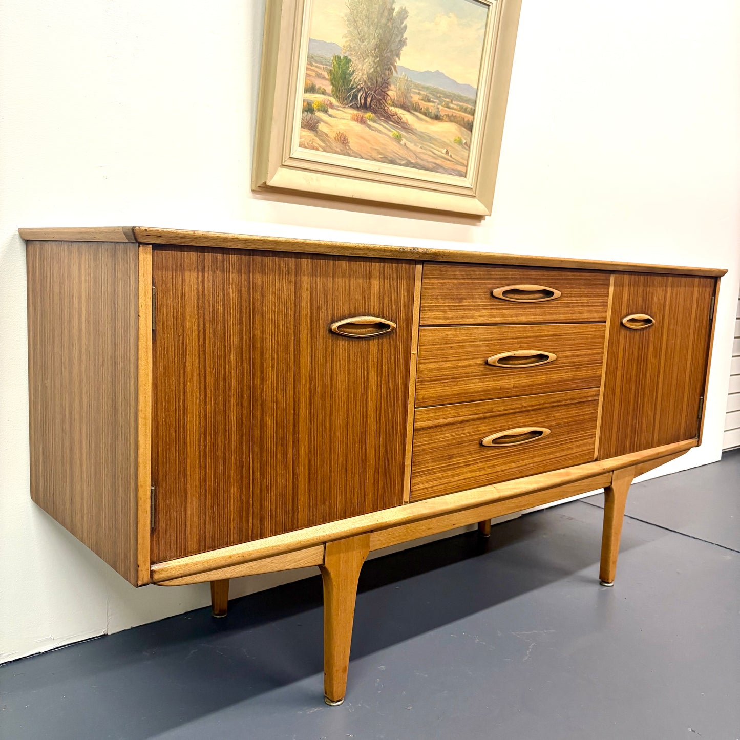 Mid-Size Mid Century Teak Credenza/Sideboard by Jentique Of England