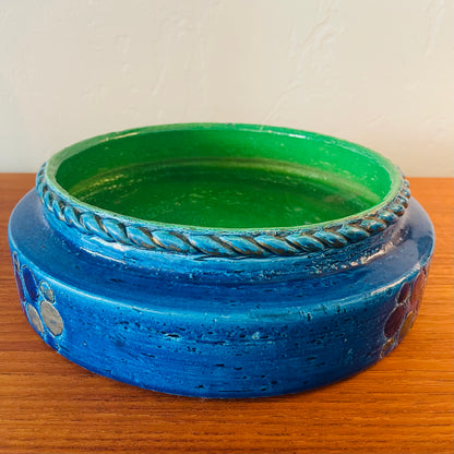 LARGE VINTAGE ALDO LONDI FOR ROSENTHAL NETTER CERAMIC BOWL, ITALY