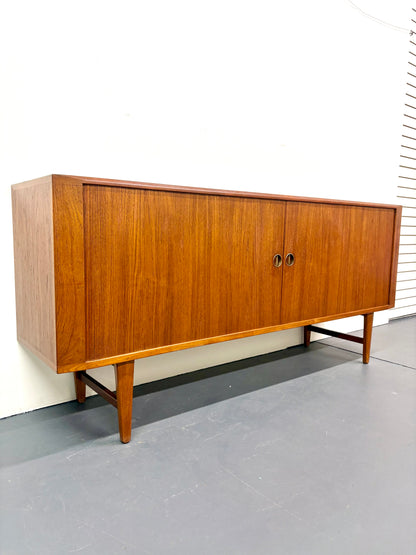 Rare Mid Century Teak Tambour Door Credenza/Sideboard by Harry Ostergaard