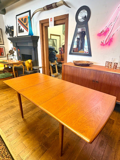 Mid Century Teak Butterfly Leaf Dining Table - England