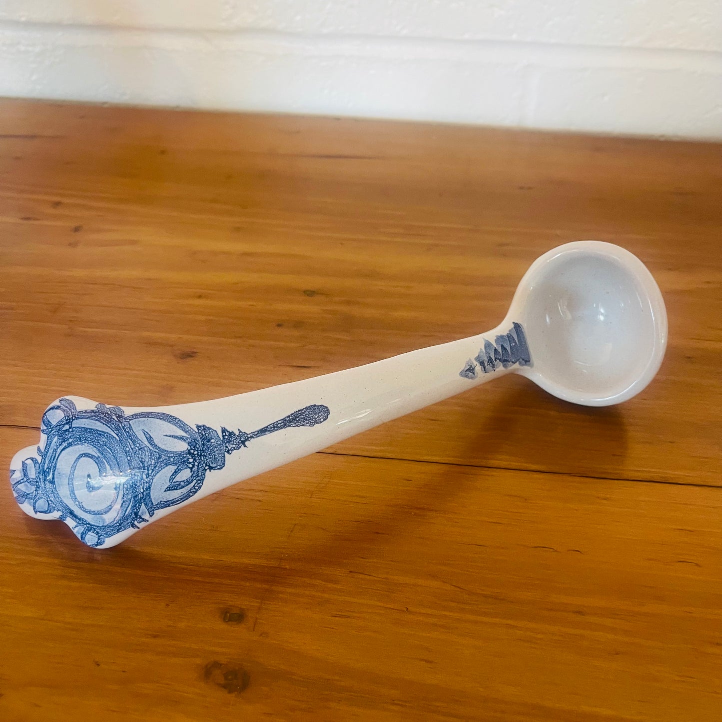 VINTAGE BJØRN WIINBLAD SIGNED CERAMIC SOUP TUREEN AND LADLE, MODEL V68, DENMARK