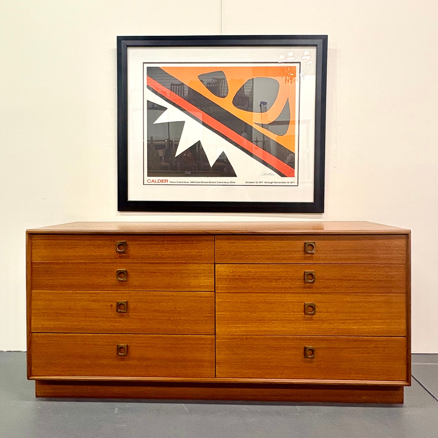 Mid Century Framed Art/Gallery Poster by Alexander Calder Titled “La Grenouille et la Science”