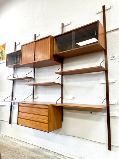 Mid Century 3 Bay Wall Unit by Cado for Royal Systems