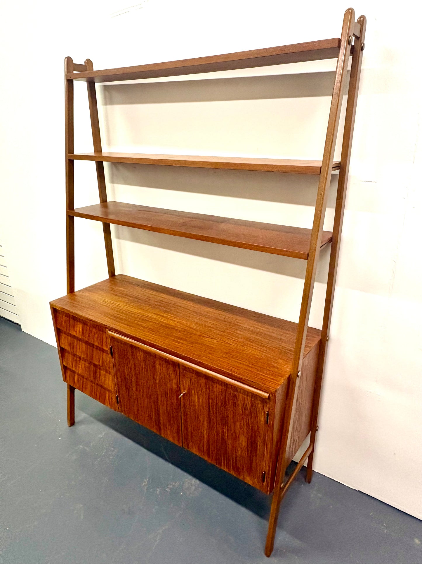 Mid Century Teak Secretary/Bookshelf - Sweden