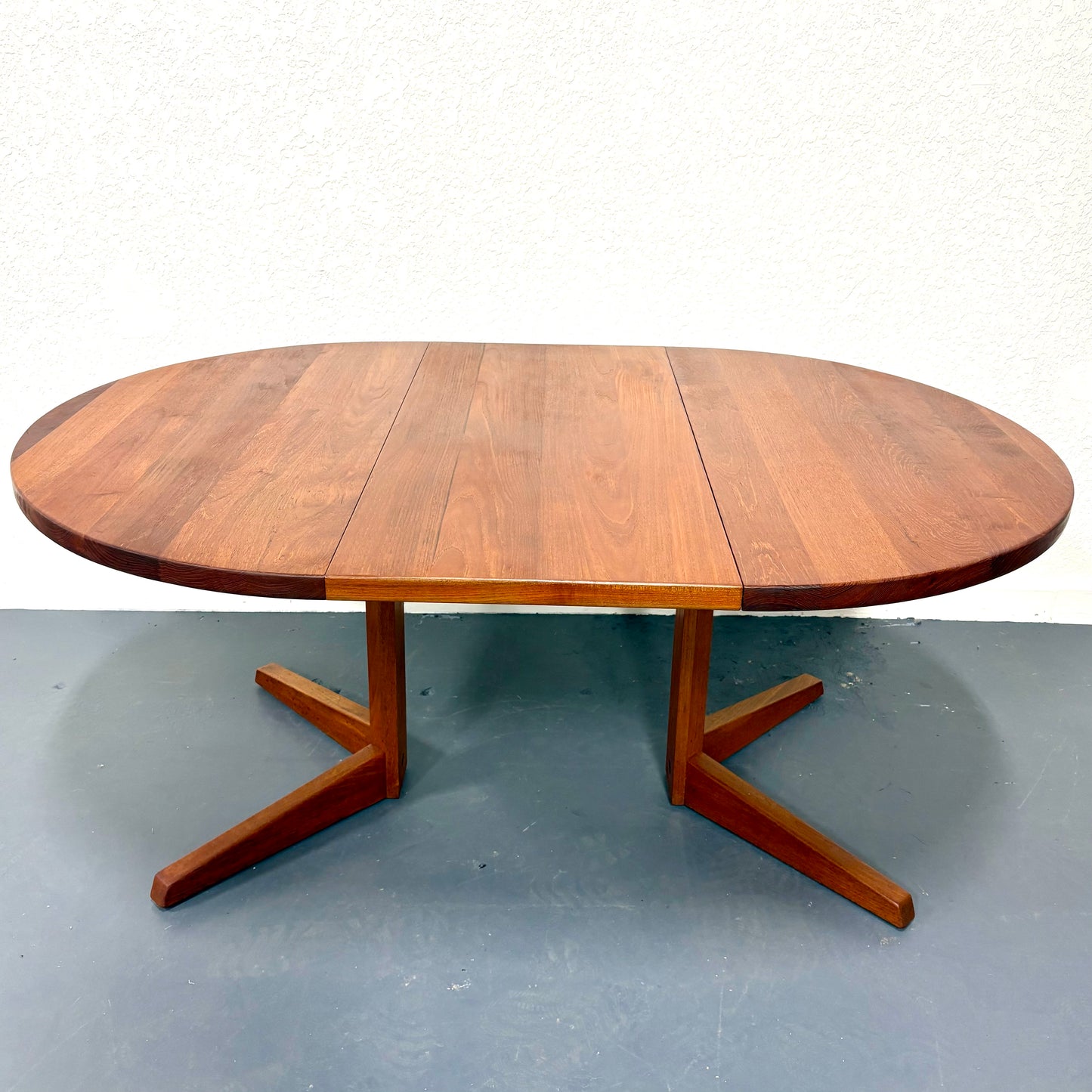 1960s Mid Century Teak Trestle Base Dining Table - Denmark