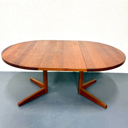 1960s Mid Century Teak Trestle Base Dining Table - Denmark