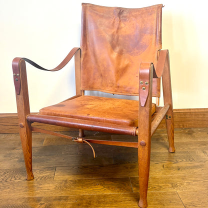 VINTAGE KAARE KLINT SAFARI CHAIR, DENMARK 1930s