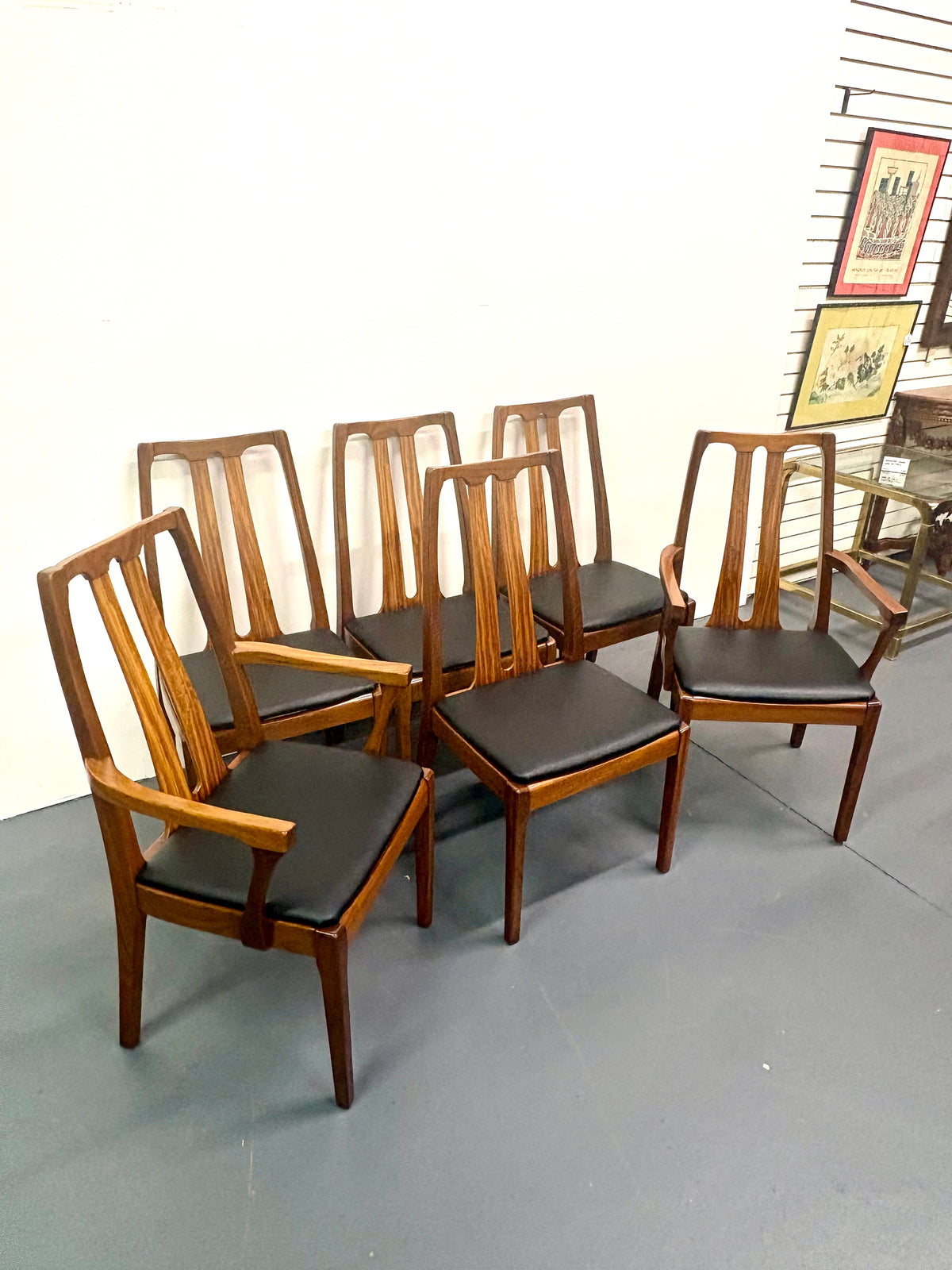 Mid Century Teak Set Of Six Dining Chairs By Nathan Furniture - England
