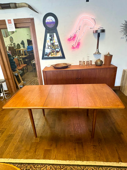 Mid Century Teak Butterfly Leaf Dining Table - England