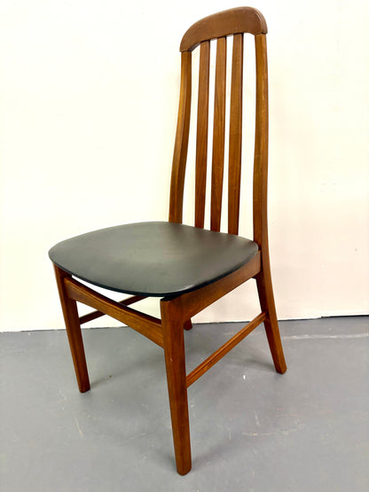 Mid Century Teak Set Of Six High Back Dining Chairs from England