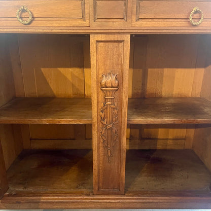 ANTIQUE FRENCH MARBLE TOP BUFFET/SIDEBOARD, FRANCE