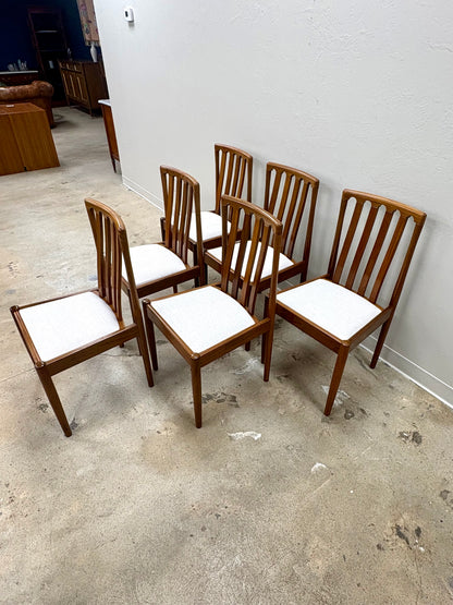 Mid Century Teak Set Of Six Dining Chairs By Meredew - England