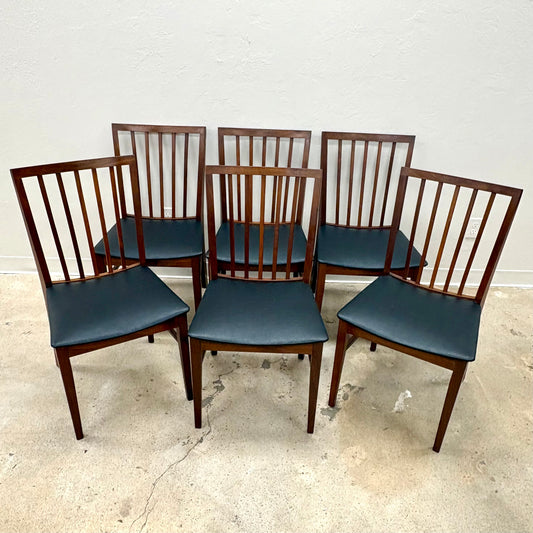 Mid Century Teak Set Of Six Dining Chairs By Vanson Furniture - England