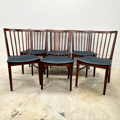Mid Century Teak Set Of Six Dining Chairs By Vanson Furniture - England