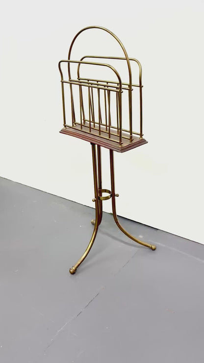Antique Swivel Magazine Rack