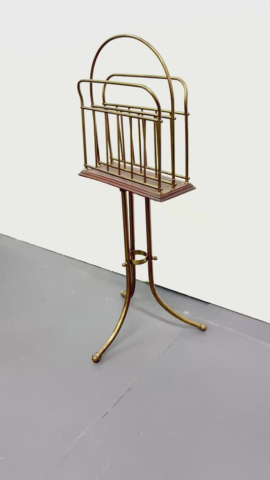 Antique Swivel Magazine Rack