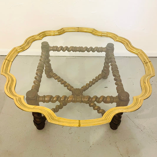 1970s Barley Twist Coffee Table by Baker - Flat Rate Shipping $195